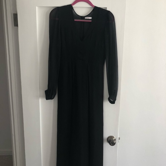 Lily Ashwell Maxi Black silk dress - Picture 1 of 8